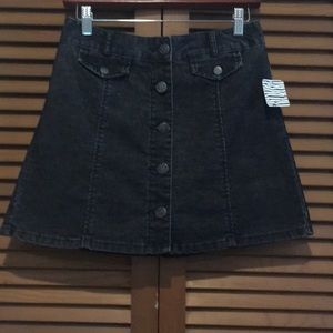 Black Corduroy Skirt